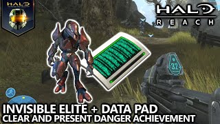 Halo Reach  Clear and Present Danger Achievement Guide  Invisible Elite w Data Pad 10 [upl. by Seugram864]