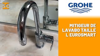 Composition du Mitigeur de lavabo bec tube pivotan  GROHE [upl. by Eadith78]