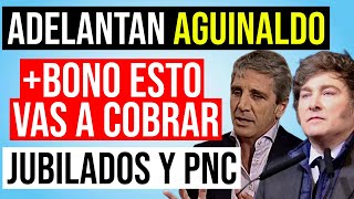 💥460 MIL PESOS Aguinaldo  Bono  Aumento para los Jubilados y Pensionados INFLACIONMILEI [upl. by Enilehcim389]