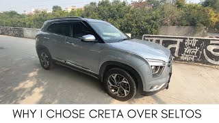 Why I Chose Creta S Over Seltos HTK Plus   Hyundai Creta 2022 [upl. by Yesak]