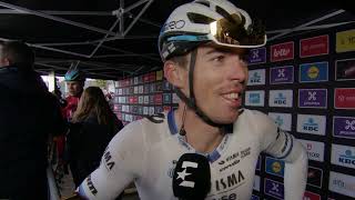 Christophe Laporte  Interview à larrivée  Omloop Het Nieuwsblad 2024 [upl. by Trefor921]