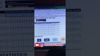 Attendance Sheet  Calculate Present amp Absent excelwalesir excel exceltricks ytshortsvideo [upl. by Saduj939]