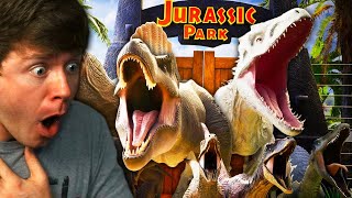 Reacting to the JURASSIC PARK  JURASSIC WORLD Size Comparison [upl. by Hecker]