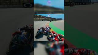 Unbelievable Aggressive Pass at Aragon GP 😱🏍️ motogp24 cs38racing motogprace [upl. by Kire300]