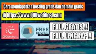 Cara mendapatkan hosting gratis dan domain gratis di 000webhostcom  FULL LENGKAP [upl. by Aramenta]