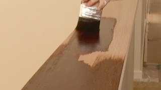 How To Stain Wood  How to apply wood stain and get an even finish using brush or rag technique [upl. by Roice]