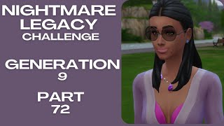 Nightmare Legacy Challenge  Gen 9  Part 72 The sims 4 [upl. by Elocin]