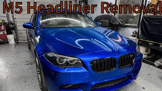 Headliner Replacement BMW M5 112016 [upl. by Higbee]