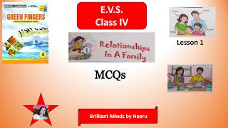 EVS Class IV Lesson 1 Relationships in a family  Class IV Environmental Studies Green Fingers [upl. by Oberstone463]