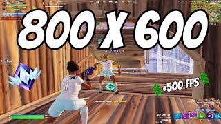 800x600 240 HZ is UNFAIR in Fortnite Ranked UNREAL  Lowest Delay Stretch Res [upl. by Omrellug]