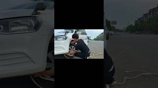 The car battery is low and cannot be started How to start your car with toe rope viral cartips [upl. by Nicolau763]