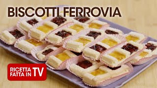 BISCOTTI FERROVIA di Benedetta Rossi  Ricetta TV Fatto in Casa per Voi [upl. by Eilyab]