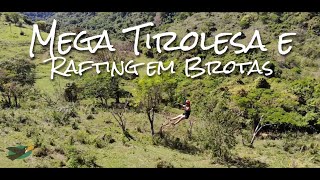 Mega Tirolesa e Rafting em Brotas [upl. by Alfreda881]