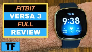 FITBIT VERSA 3 REVIEW InDepth Walkthrough Unboxing GPS Calls Music  100 less than Sense [upl. by Joiner]