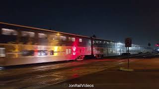 9124 Pre Amtrak Pacific Surfliner 790 passes Los NietosSFS crossings ft AmCal painted car [upl. by Jamila888]