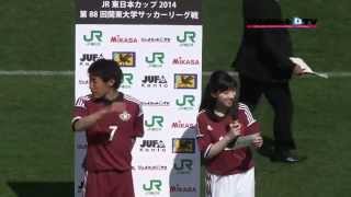 関東大学サッカー2014リーグ戦、早稲田大学vs東京国際大学 [upl. by Leagiba]