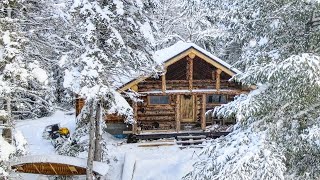 2 Years Alone Building an Off Grid Log Cabin in the Wilderness Start to Finish [upl. by Hadley]