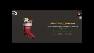 TF2 GIFT STUFFED STOCKING UNBOXING [upl. by Amlez639]