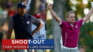 Tiger Woods Calls Luke Donald Answers  2012 Ryder Cup [upl. by Anivahs]