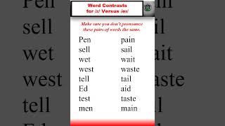 Word Contrasts for ɛ Versus eɪ  how to improve your pronunciation english learnenglish [upl. by Yerkovich]