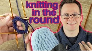 How to Knit in the Round Knitting in the Round on DoublePointed Needles [upl. by Ethelind422]