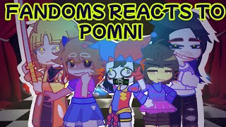 Fandoms Reacts To The Amazing Digital Circus  Pomni  Aftons  Creepypasta  Demon Slayer [upl. by Myrtle]