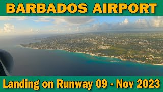 Landing at Barbados Airport  November 2023 [upl. by Blasien]