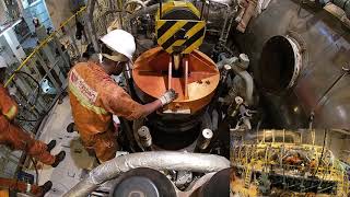 ship marine engine 2stroke Main engine unit overhaul [upl. by Initsed]