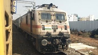 KONARK EXP  11020  Skipping Tellapur  Crossing VKB  KCG SPL [upl. by Balkin]