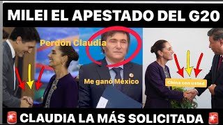 ESCANDALO EN EL G20 CANADA LE PIDE PERDON A CLAUDIA ¡MILEI EL APESTADO ASÍ LO SACARON [upl. by Dnomzed]