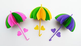 DIY  PARAGUAS de papel  Sombrillas de papel  How to make paper UMBRELLAS  Muy Lindas 😍 [upl. by Kalin]