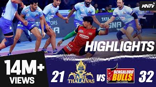 Pro Kabaddi 2019 Highlights Tamil Thalaivas vs Bengaluru Bulls  Hindi M45 [upl. by Wolfort]