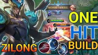 ZILONG 1 HIT BUILD  ZILONG JUNGLE  ZILONG BEST BUILD  ZILONG HACK DAMAGE  Zilong damage build [upl. by Ahsitaf377]