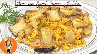 Arroz con Secreto Ibérico y Boletus  Receta de Cocina en Familia [upl. by Torre202]