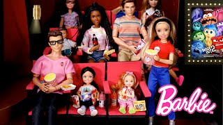 Barbie amp Ken Doll Family Toddlers First Time at The Movie Theater [upl. by Hares]