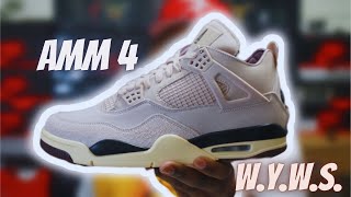 A Ma Maniere Jordan 4 quotWYWSquot Unboxing amp Review CRAZY IN HAND [upl. by Bound]