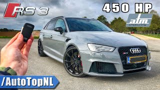 450HP AUDI RS3 8V  REVIEW POV on ROAD amp AUTOBAHN NO SPEED LIMIT by AutoTopNL [upl. by Utica657]