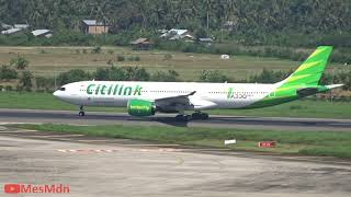 A330900neo Garuda Indonesia and Citilink in action at Kualanamu International Airport [upl. by Honorine]