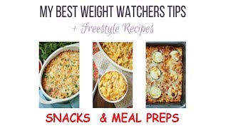 WEIGHT WATCHERS TIPS FOR SNACKS BAKING RECIPES AND MEAL PREP [upl. by Llatsyrc]