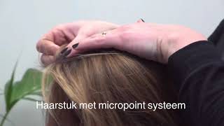 MoveHs Hair Solutions Haarstuk Crownextension Micropoint met flexibele draad [upl. by Goff]