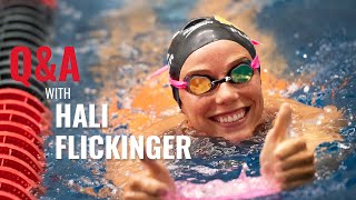 Favorite Olympic Moment Biggest Inspiration and More  QampA with Hali Flickinger [upl. by Emearg685]