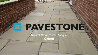 Pavestone Tudor Antique Oxford Natural Stone Paving Garden Two [upl. by Mozelle]