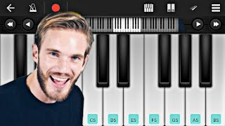 PewDiePie  Congratulations PERFECT PIANO Piano Tutorial🎂🎉🎈 [upl. by Sirovart]