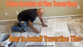 Cómo Instalar Piso TravertinoInstalling Travertine TileHow to install Travertine Tile [upl. by Arette]