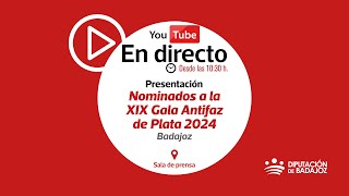 RUEDA DE PRENSA  Presentación de los nominados a la XIX Gala Antifaz de Plata 2024 [upl. by Esyle]