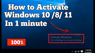 How to activate windows 10 for free  How to activate windows 10 pro  100 activate ✅ [upl. by Ingunna]