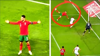 Cristiano Ronaldo defies age with bicycle kick in Portugal’s Nations League win over Poland [upl. by Lanrev714]