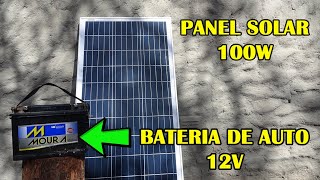 BATERIA DE AUTO CON PANEL SOLAR  INVERSOR ¿ FUNCIONA [upl. by Brittney346]