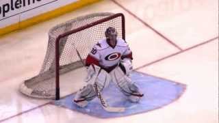 Ward and Ellis during pregame warmup at the Hurricanes  Senators hockey game Part 1 [upl. by Ahsirtap]