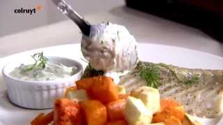 Recept Koolvis met wintergroenten en dilledressing  Colruyt [upl. by Weirick790]